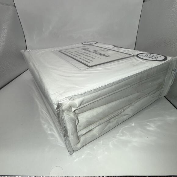 Queen Size Bed Sheet Set White - Majesty - Picture 8 of 9